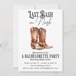 Invitation Dernier Bassin à Nash Bachelorette Party Weste