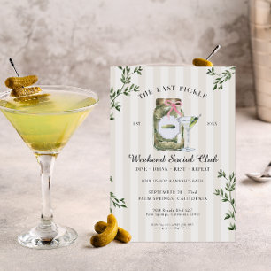 Invitation Dernier Club Social Pickle   Enterrement de Vie de
