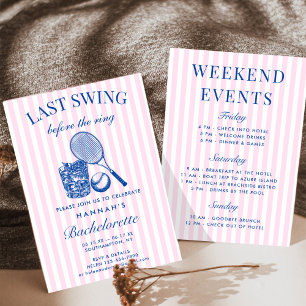 Invitation Dernier Coussin Rose Rétro Avant La Bague Tennis B