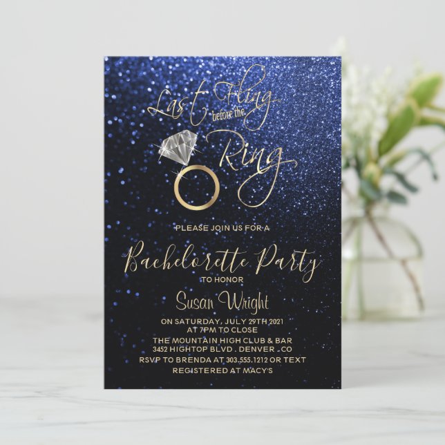 Invitation Dernier Fling avant la ceinture Bachelorette - Ble (Debout devant)