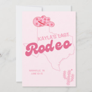 Invitation Dernier Modèle du Rodeo Bachelorette Party