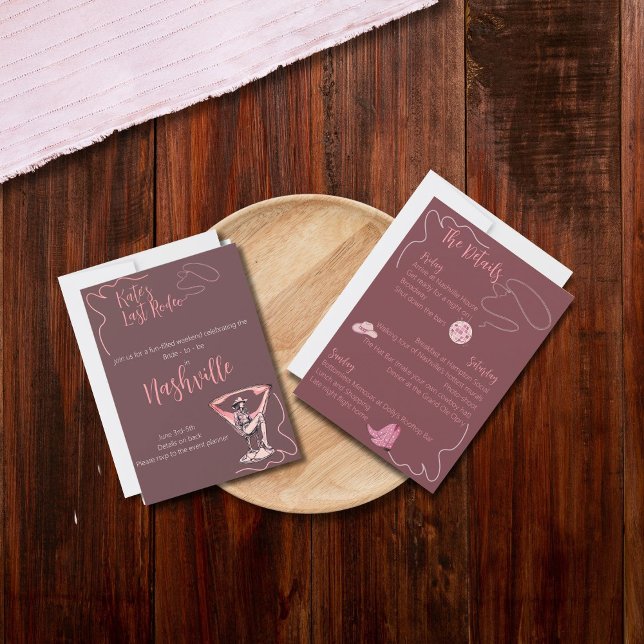 Invitation Dernier Rodeo Bachelorette Party (Créateur téléchargé)
