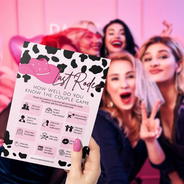 Invitation Dernier Rodeo Cowgirl Fête des mariées Bachelorett (Créateur téléchargé)