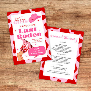 Invitation Dernier Rodeo Rouge & Rose Cowgirl Week-end