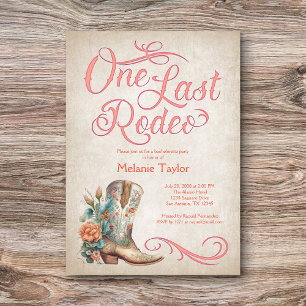Invitation Dernier Rodeo Vintage Boot Bachelorette Party