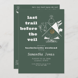 Invitation Dernier sentier vert avant Veil Glamping Bachelore