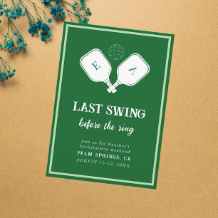 Invitation Dernier Swing avant la Bachellorette Pickleball de