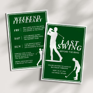 Invitation Dernier Swing avant le week-end de golf pour célib