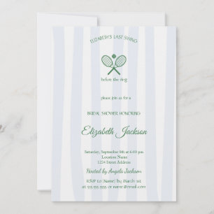 Invitation Dernier Swing Country Club Bleu Fête des mariées r