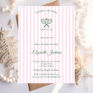 Invitation Dernier Swing Country Club rayé Bridal Shower