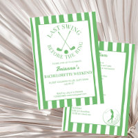 Dernier swing golf club de pays Bachelorette week-