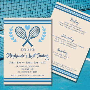 Invitation Dernier Swing Tennis Country Club Bachelorette