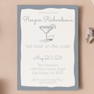 Invitation Dernier Toast sur la Côte Bachelorette Beach Week-