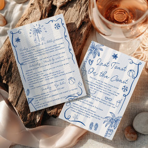 Invitation Dernier Toast Sur La Côte Bachelorette Bleue Week-