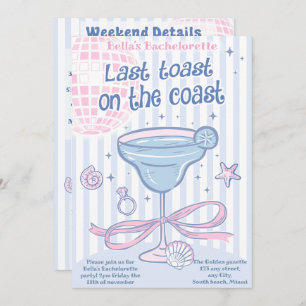 Invitation Dernier Toast Sur La Côte Bachelorette Fête