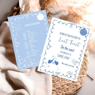 Invitation Dernier toast sur la côte Bachelorette Week-end de