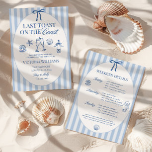 Invitation Dernier Toast sur la Côte Itinéraire de la Bachelo