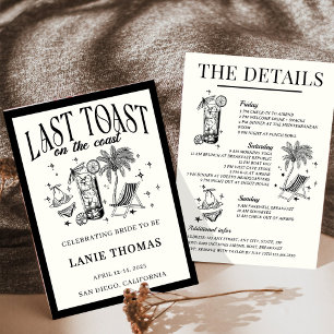 Invitation Dernier Toast sur la Côte Itinéraire de la Bachelo