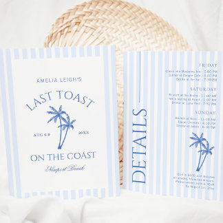 Invitation Dernier Toast Sur La Côte Palmiers Bachelorette