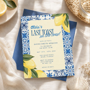 Invitation Dernier Toast sur la Côte Week-end d'enterrement d