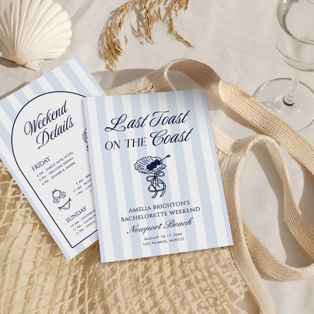 Invitation Dernier Toast Sur La Côte Week-end d'enterrement d (Créateur téléchargé)