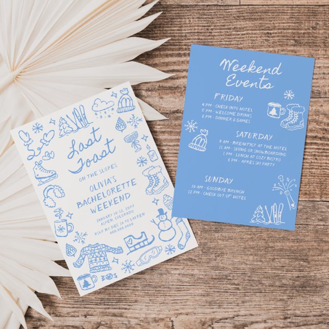 Invitation Dernier toast sur les pistes Bachelorette (Créateur téléchargé)