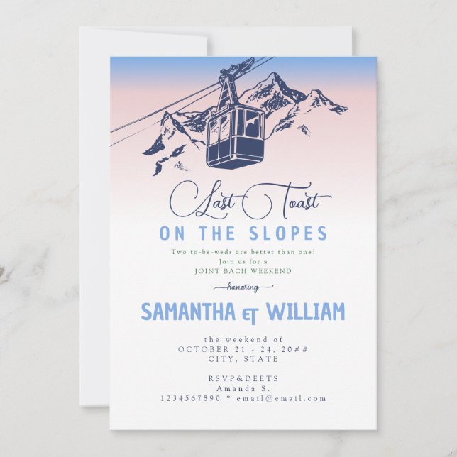Invitation Dernier Toast Sur Les Pistes Ski Joint Bach Week-E (Devant)
