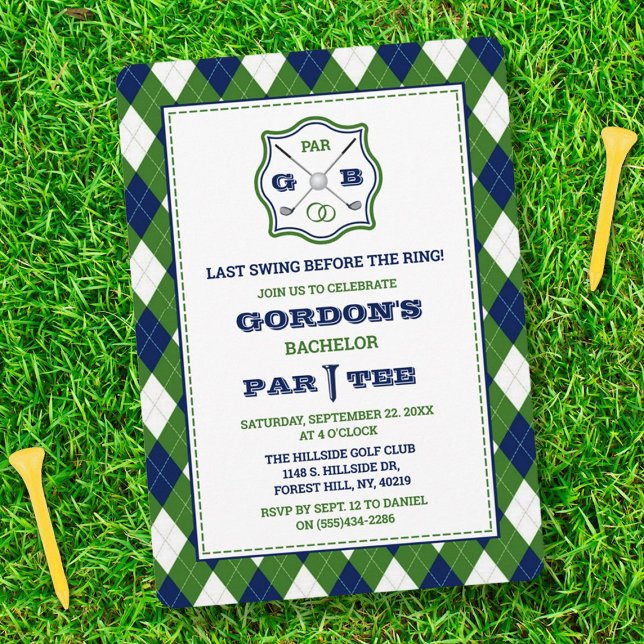 Invitation Dernier Tour de Swing avant la Fête de Bachelorat  (Créateur téléchargé)