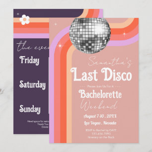 Invitation Dernier week-end de célibataire en discothèque