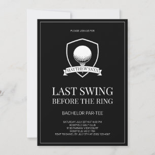 Invitation Dernière balançoire pour la soirée d'enterrement d