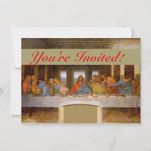 Invitation Dernière Cène de Da Vinci Beaux-Arts Classique (Devant)