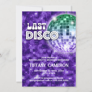 Invitation Dernière Demoiselle d'Honneur Disco
