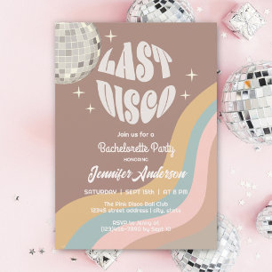 Invitation Dernière Disco les années 70 Retro Super Bachelore
