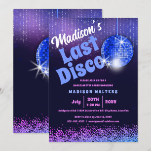 Invitation Dernière disco rétro Bachelorette