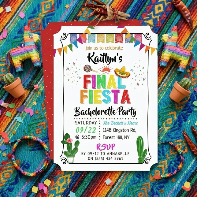 Invitation Dernière Fête Mexicaine de Bachelorette (Créateur téléchargé)