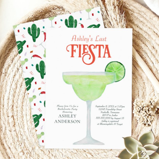 Invitation Dernière Fiesta Margarita Bachelorette Party (Créateur téléchargé)