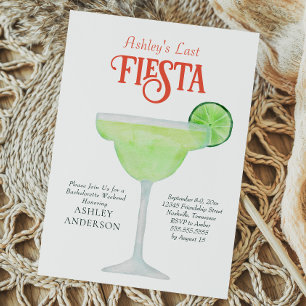 Invitation Dernière Fiesta Margarita Bachelorette Week-end