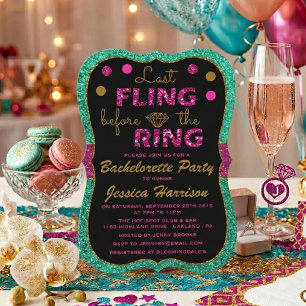 Invitation Dernière Fling Avant L'Anneau - Bachelorette Party