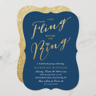Invitation Dernière Fling Avant Le Ring Chic Bachelorette Par