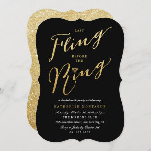 Invitation Dernière Fling Avant Le Ring Chic Bachelorette Par
