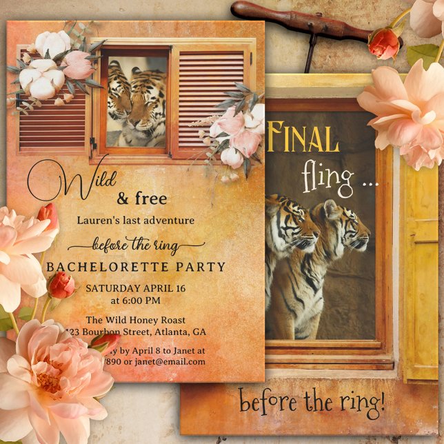 Invitation Dernière Fling Tiger Bachelorette (Créateur téléchargé)