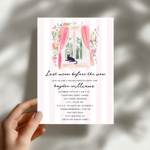 Invitation Dernière Meow Enterrement de Vie de Jeune Fille Ch