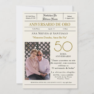 Invitation "Dernière Minute" Photo d'anniversaire de mariage