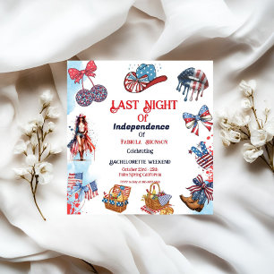 Invitation Dernière nuit d'indépendance 4ème de Bachelorette