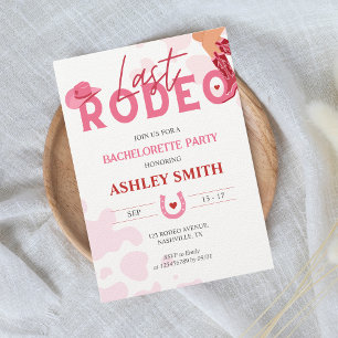 Invitation Dernière Rodéo Bachelorette Party Pink Cowgirl