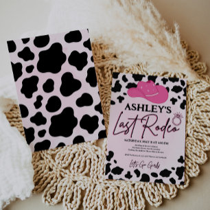 Invitation Dernière Rodeo Cowgirl Fête des mariées de bachelo