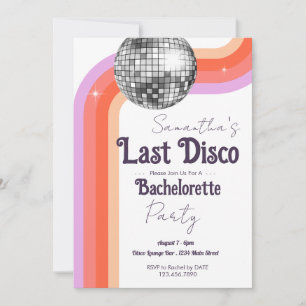 Invitation Dernière soirée de bachelorette Disco