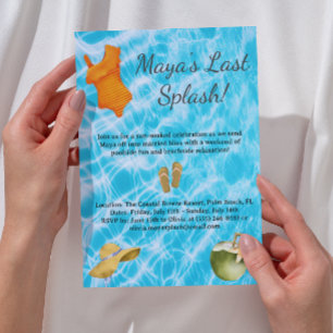 Invitation Dernière Splash Itinéraire & Bachelorette Party