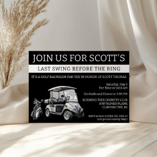 Invitation Dernière swing avant l'anneau ! Golf Bachelor Part
