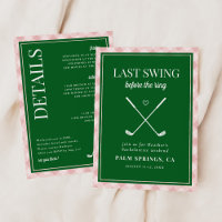 Dernière swing avant le Ring Golf Bachelorette